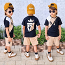 Conjunto Infantil Masculino - Camisa + Bermuda Para O Verão 2025