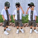 Conjunto Infantil Masculino - Camisa + Bermuda Para O Verão 2025