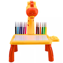 Brinquedo Mesa Projetora De Desenho Infantil Girafa Lousa Mágica Digital LCD