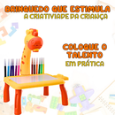 Brinquedo Mesa Projetora De Desenho Infantil Girafa Lousa Mágica Digital LCD