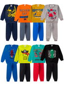 Kit 6 Peças Moletom Infantil Menino Conjunto 1 ao 14 Masculino Inverno Manga Longa