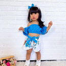 Short Dobrado com Blusa e Tiara (0 a 6 anos) Sucesso de vendas! Conjunto infantil menina