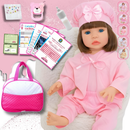 Boneca Bebê Reborn Realista de Silicone Menina Pode Dar Banho