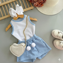 Conjunto Infantil Menina Regata Ribana e Short Saia