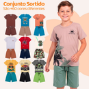 Kit 10 Peças Roupa Infantil Menino — 5 Camisetas + 5 Bermudas