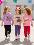 Kit 6 Peças Conjunto Moletom Infantil Menina 1 ao 14 Feminino Inverno Manga Longa Pronta Entrega