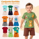 Kit 10 Peças Roupa Infantil Menino — 5 Camisetas + 5 Bermudas