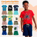 Kit 10 Peças Roupa Infantil Menino — 5 Camisetas + 5 Bermudas
