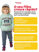 Kit 4 Peças Conjunto Moletom Infantil Menino Masculino Inverno Com Capuz Outono