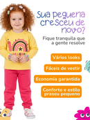 Kit 6 Peças Conjunto Moletom Infantil Menina 1 ao 14 Feminino Inverno Manga Longa Pronta Entrega