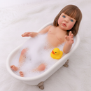 Boneca Bebê Reborn Realista de Silicone Menina Pode Dar Banho