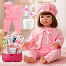 Boneca Bebê Reborn Realista de Silicone Menina Pode Dar Banho