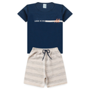 Conjunto Infantil Menino Masculino Camiseta e Bermuda L02
