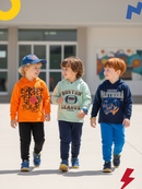 Kit 4 Peças Conjunto Moletom Infantil Menino Masculino Inverno Com Capuz Outono