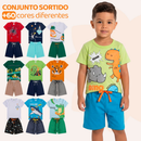 Kit 10 Peças Roupa Infantil Menino — 5 Camisetas + 5 Bermudas