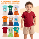 Kit 10 Peças Roupa Infantil Menino — 5 Camisetas + 5 Bermudas