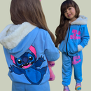Conjunto Infantil Feminino Stitch de Inverno 2 Peças