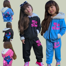 Conjunto Infantil Feminino de Inverno Stitch 2 Peças Casaco e Calça Confortável