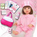 Boneca Bebê Reborn Realista de Silicone Menina Pode Dar Banho