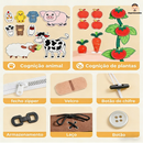 Brinquedos Maleta Sensoriais Básicos De Habilidades De Vida Para Toddlers Montessori Busy Board