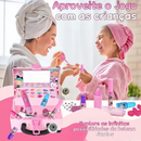 32 Peças Kit De Maquiagem Para Crianças Lavável/Conjunto Portátil Meninas