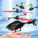 Helicóptero Com Sensor Remoto Carregando Avião Pequeno , Presente De Feriado Para Menino E Menina , De Coordenação Olho