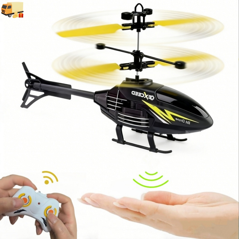 Helicóptero Com Sensor Remoto Carregando Avião Pequeno , Presente De Feriado Para Menino E Menina , De Coordenação Olho